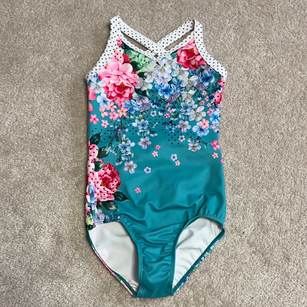 Sylvia P Azalea Blooms gymnastics leotard